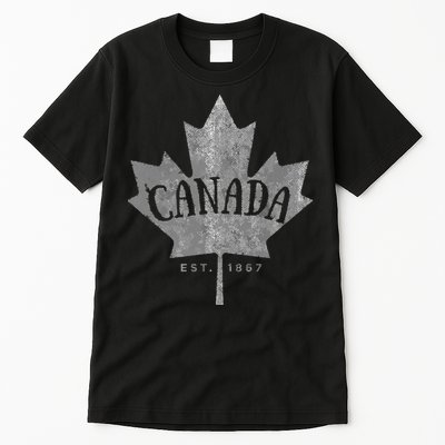 Canada Maple Leaf Canada Est 1867 Vintage Script Tall T-Shirt
