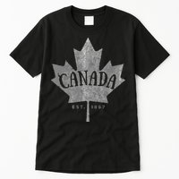 Canada Maple Leaf Canada Est 1867 Vintage Script Tall T-Shirt
