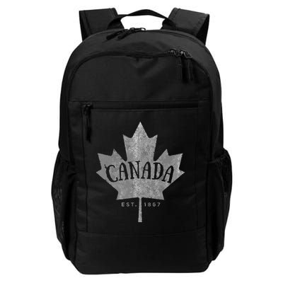 Canada Maple Leaf Canada Est 1867 Vintage Script Backpack