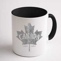 Canada Maple Leaf Canada Est 1867 Vintage Script Mug