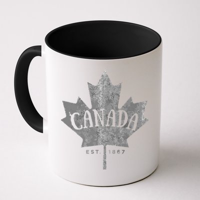Canada Maple Leaf Canada Est 1867 Vintage Script Mug