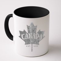 Canada Maple Leaf Canada Est 1867 Vintage Script Mug