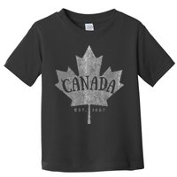 Canada Maple Leaf Canada Est 1867 Vintage Script Toddler T-Shirt