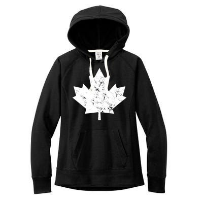 Canada Maple Leaf Flag Vintage Red White Canada Day Tank Top Women's Fleece Hoodie