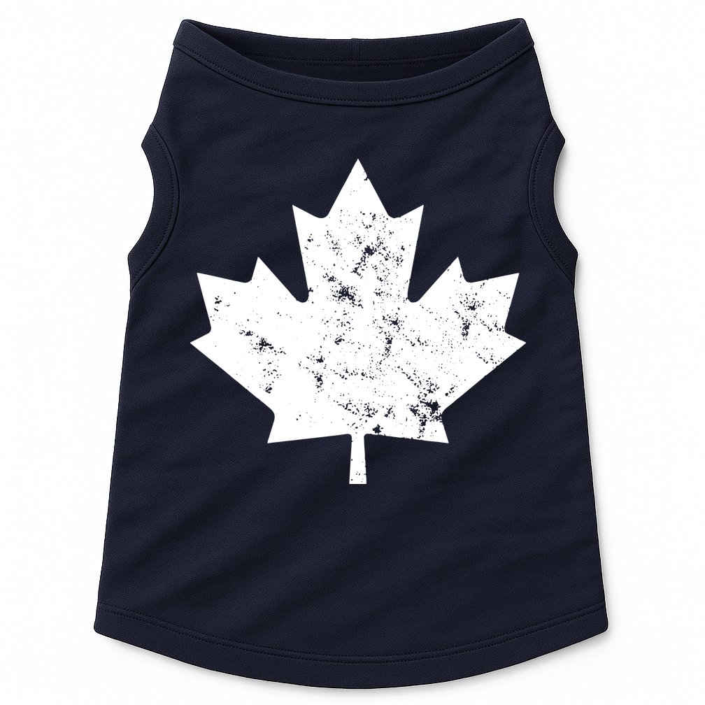 Canada Maple Leaf Flag Vintage Red White Canada Day Tank Top Doggie Tank