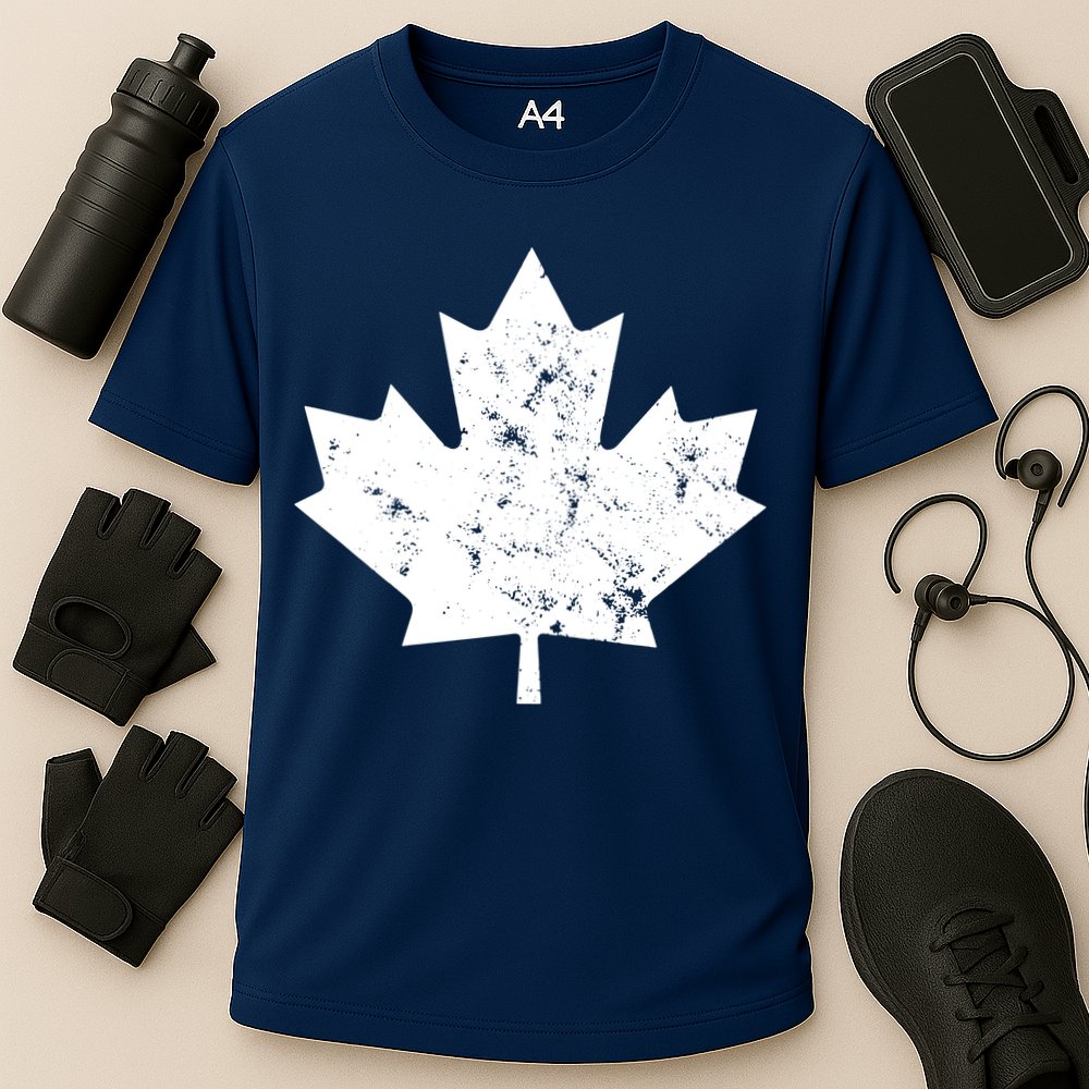 Canada Maple Leaf Flag Vintage Red White Canada Day Tank Top Cooling Performance Crew T-Shirt