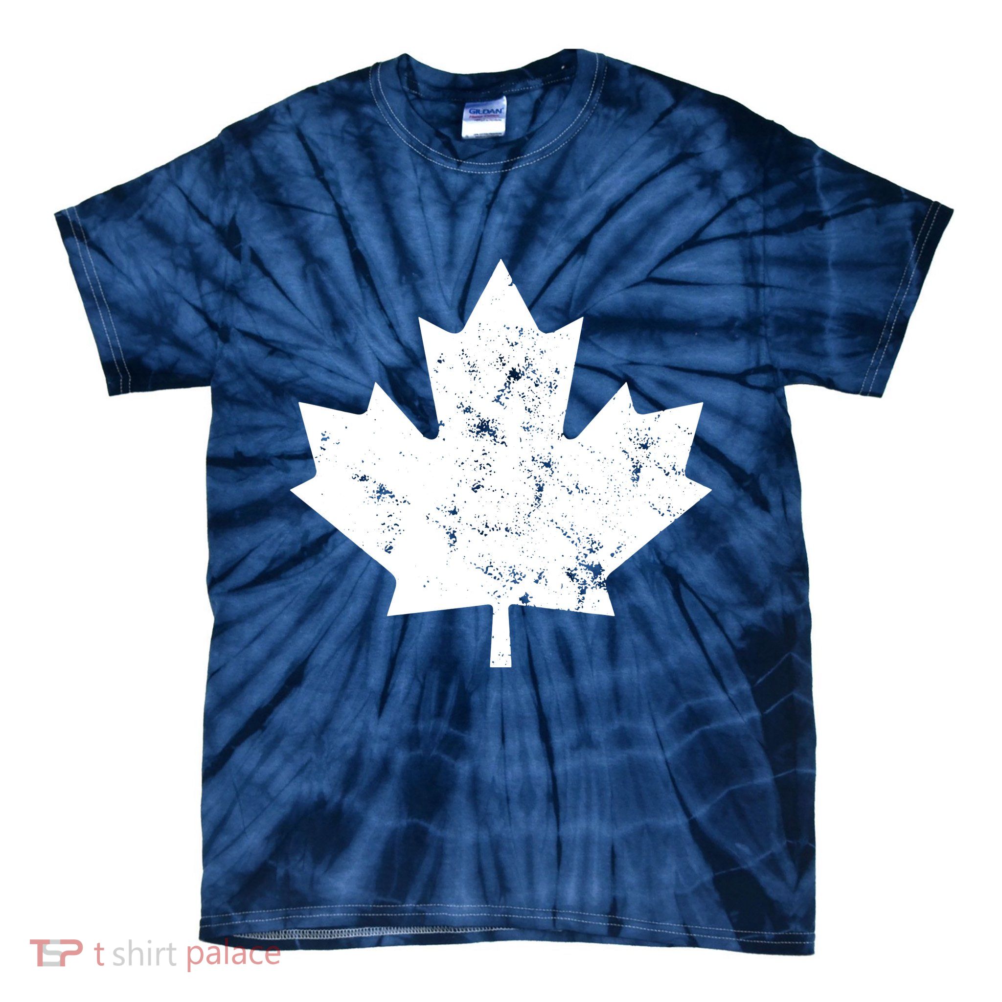 Canada Maple Leaf Flag Vintage Red White Canada Day Tank Top Tie-Dye T-Shirt