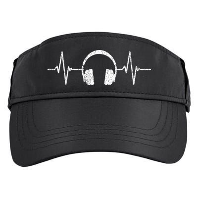 Cool Music Lover Producer DJ Present Heartbeat Headphones Adult Drive Performance Visor