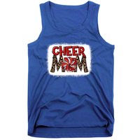 Cheer Mom Leopard Bleached Proud Cheerleader Pom Pom Gift Tank Top