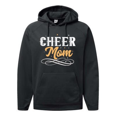 Cheer Mom Leopard Cheerleader Bleached Mothers Day Performance Fleece Hoodie