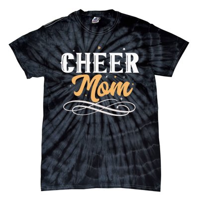 Cheer Mom Leopard Cheerleader Bleached Mothers Day Tie-Dye T-Shirt