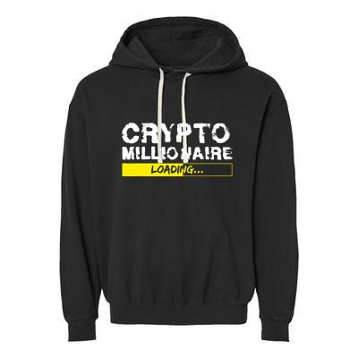 Crypto Millionaire Loading Garment-Dyed Fleece Hoodie