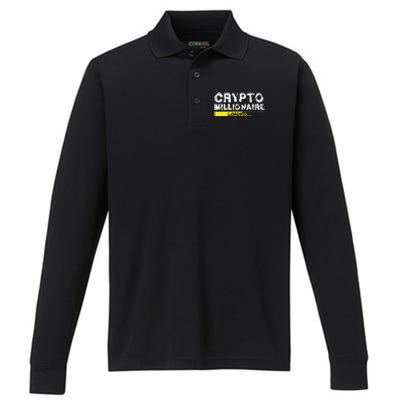 Crypto Millionaire Loading Performance Long Sleeve Polo