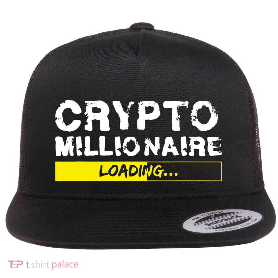 Crypto Millionaire Loading Flat Bill Trucker Hat