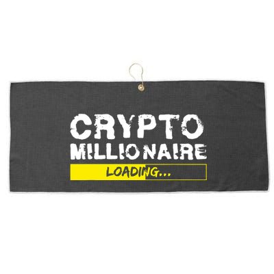 Crypto Millionaire Loading Large Microfiber Waffle Golf Towel