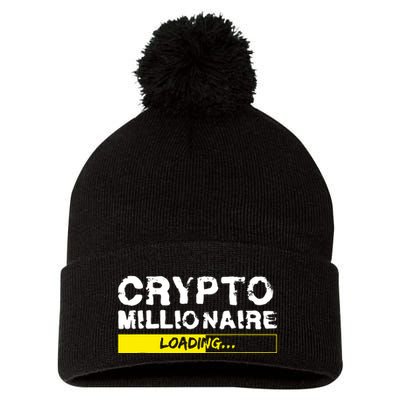 Crypto Millionaire Loading Pom Pom 12in Knit Beanie
