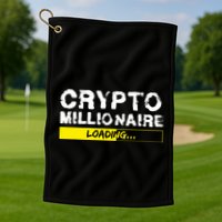 Crypto Millionaire Loading Golf Towel