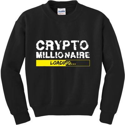 Crypto Millionaire Loading Kids Sweatshirt