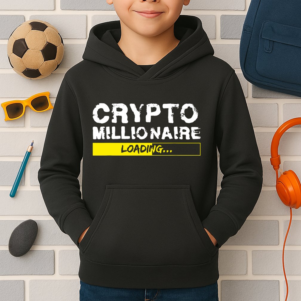 Crypto Millionaire Loading Kids Hoodie
