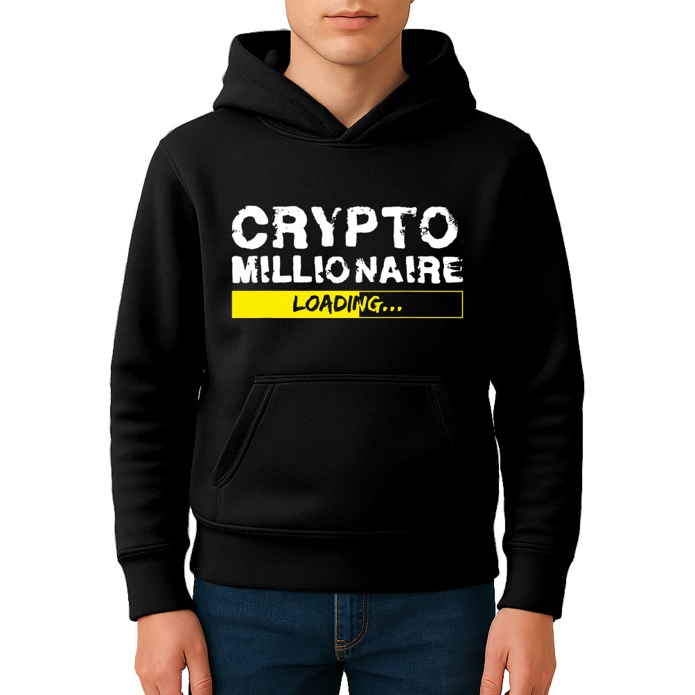 Crypto Millionaire Loading Kids Hoodie