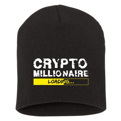Crypto Millionaire Loading Short Acrylic Beanie