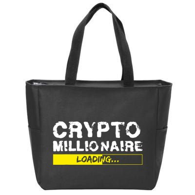 Crypto Millionaire Loading Zip Tote Bag