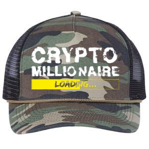 Crypto Millionaire Loading Retro Rope Trucker Hat Cap