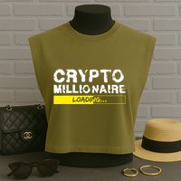 Crypto Millionaire Loading Garment-Dyed Women's Muscle Tee