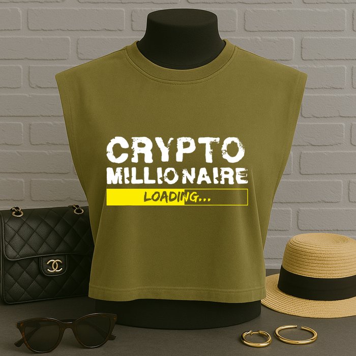 Crypto Millionaire Loading Garment-Dyed Women's Muscle Tee