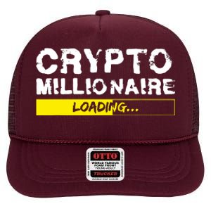 Crypto Millionaire Loading High Crown Mesh Back Trucker Hat