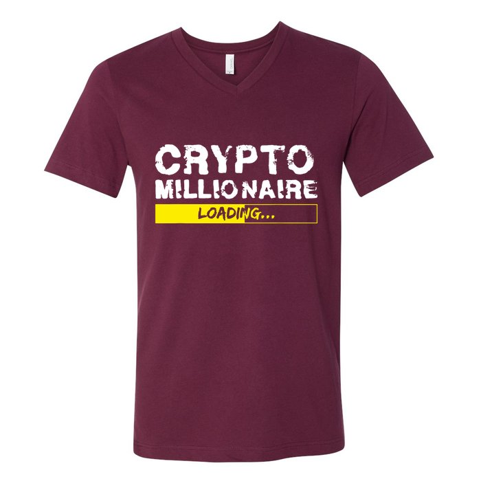 Crypto Millionaire Loading V-Neck T-Shirt