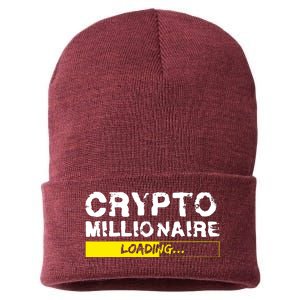 Crypto Millionaire Loading Sustainable Knit Beanie