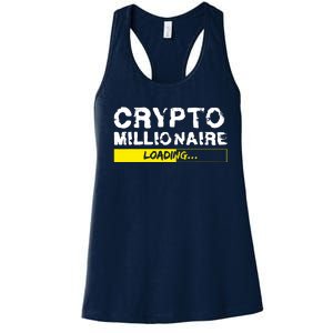 Crypto Millionaire Loading Women's Racerback Tank