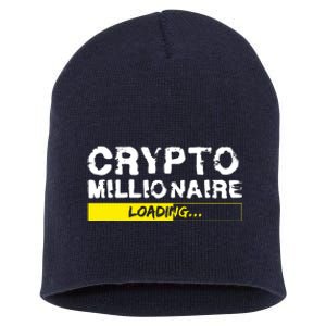 Crypto Millionaire Loading Short Acrylic Beanie