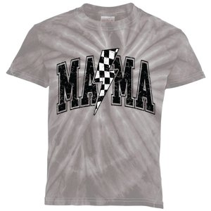 Checkered Mama Lightning Bolt MotherS Day For Mom Mother Kids Tie-Dye T-Shirt