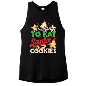 Christmas Most Likely To Eat SantaS Cookies Family Matching Great Gift Ladies PosiCharge Tri-Blend Wicking Tank