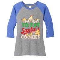 Christmas Most Likely To Eat SantaS Cookies Family Matching Great Gift Women's Tri-Blend 3/4-Sleeve Raglan Shirt