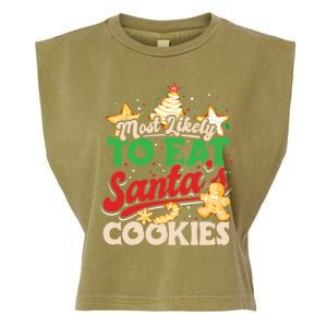 Christmas Most Likely To Eat SantaS Cookies Family Matching Great Gift Garment-Dyed Women's Muscle Tee