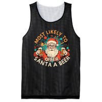 Christmas Most Likely To Offer Santa A Beer Xmas Ornaments Mesh Reversible Basketball Jersey Tank