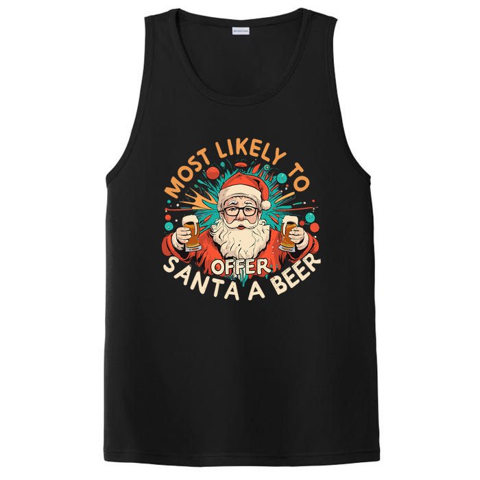 Christmas Most Likely To Offer Santa A Beer Xmas Ornaments PosiCharge Competitor Tank