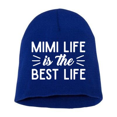 Cute Mimi Life Is The Best Life Letter Graphic Grandma Bless Gift Short Acrylic Beanie