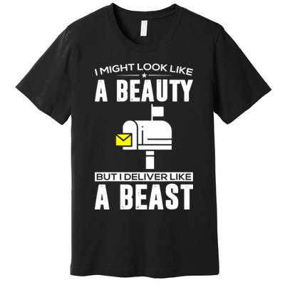 Cute Mail Lady Mail Carrier Postal Worker Premium T-Shirt