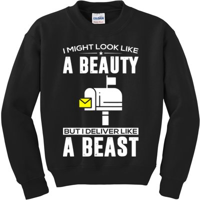 Cute Mail Lady Mail Carrier Postal Worker Kids Sweatshirt
