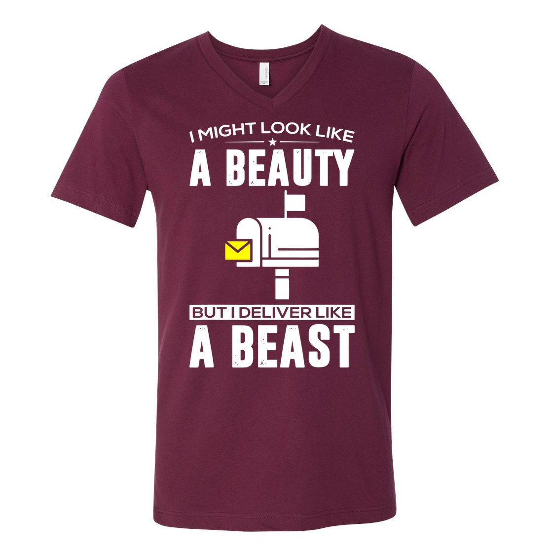 Cute Mail Lady Mail Carrier Postal Worker V-Neck T-Shirt