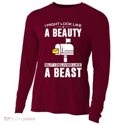 Cute Mail Lady Mail Carrier Postal Worker Cooling Performance Long Sleeve Crew