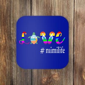 Cool Mom Love Mimi Life Tutrle Mimi Gift Coaster