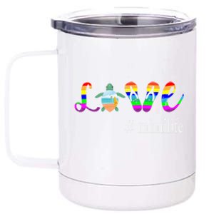 Cool Mom Love Mimi Life Tutrle Mimi Gift 12 oz Stainless Steel Tumbler Cup