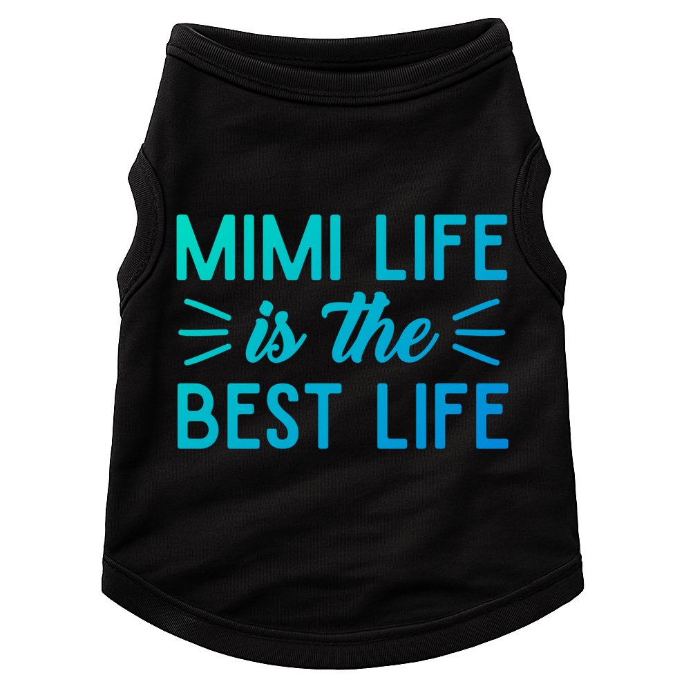 Cute Mimi Life Is The Best Life Letter Graphic Grandma Bless Gift Doggie Tank