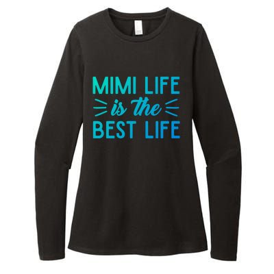 Cute Mimi Life Is The Best Life Letter Graphic Grandma Bless Gift Womens CVC Long Sleeve Shirt