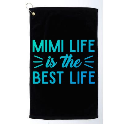 Cute Mimi Life Is The Best Life Letter Graphic Grandma Bless Gift Golf Towel